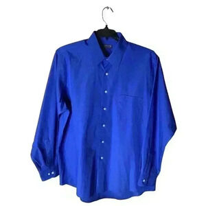 Arrow Dress Shirt Men's Size 16.5 Medium Poplin Wrinkle Free Long Sleeve Top